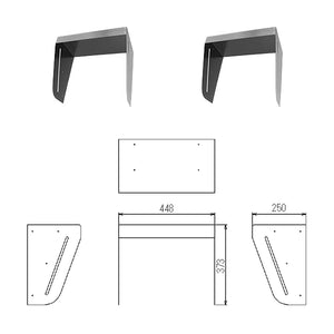 WALLCAB-173OD アクセサリーで屋外モニタカバー(遮光板)をご用意
