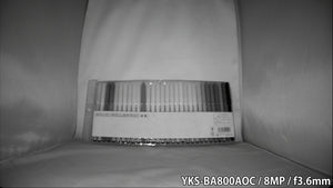 YKS-BA800AOC 4in1マルチフォーマット対応 800万画素AOC対応赤外線搭載屋外用防雨型防犯カメラ 屋内低照度白黒撮影画像
