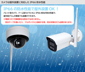 YKS-K2216EW-5MPS 長距離Wi-Fi6通信型500万画素ワイヤレスネットワークカメラセット IP66防水性能で屋外設置対応