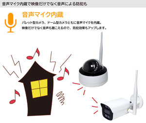 YKS-K2216EW-5MPS 長距離Wi-Fi6通信型500万画素ワイヤレスネットワークカメラセット 音声マイク内蔵で映像だけでなく音声の監視にも対応